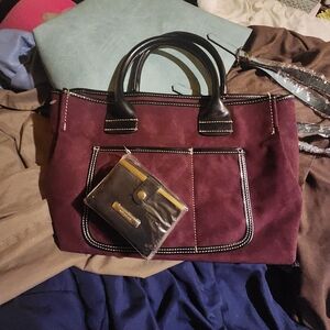 Elegant Burgundy Tote Bag